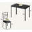 Dining Table For 2, Small Table And Chairs Set Of 2, Dinette Set For 2, Square Dinner Table Set, 3 Piece Kitchen & Dining Room Sets For Small Space (black, Table With 4 Upholstered Chairs)