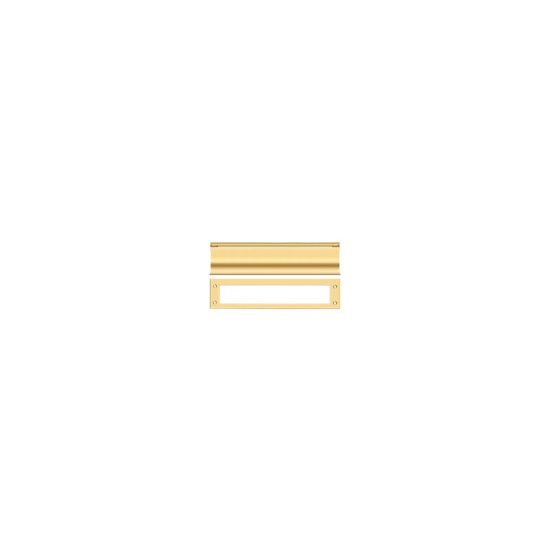 13" x 3" Brass Mail Slot, PVD Polished Brass