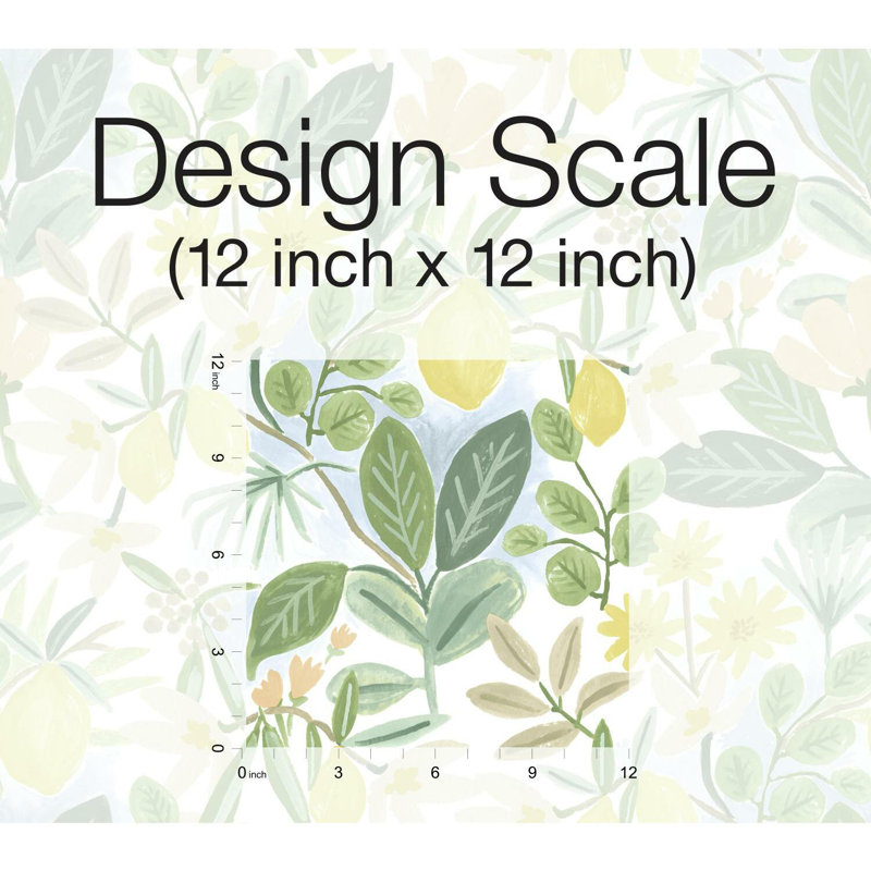 Rouleau de papier peint autocollant L 20 pi x l 27 po Amalfi, Rose / vert