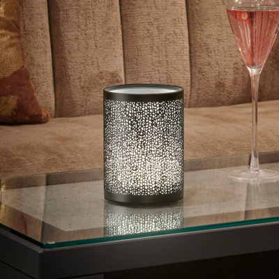 Alazah Seraphine Rechargeable Wireless Table Lamp with Remote - Black