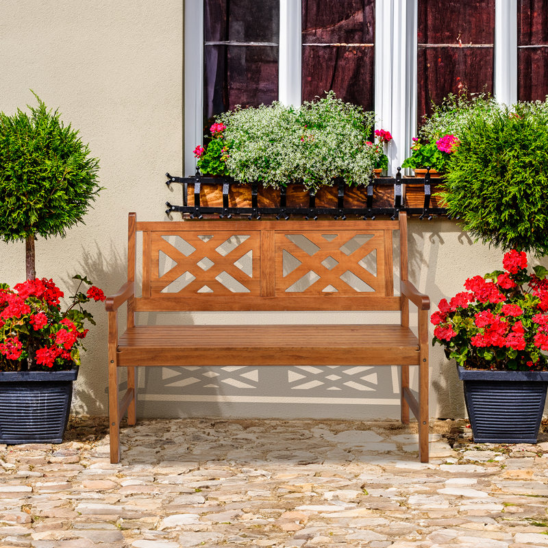 Banc de parc en bois Original, Brun