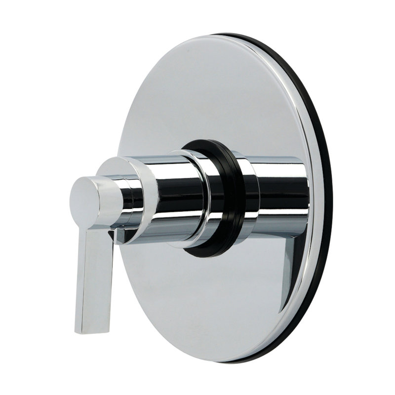 Kingston Brass Nuvofusion Single-Handle Pressure Balanced Tub And Shower Faucet, Valve And Trim Only, Polished Chrome