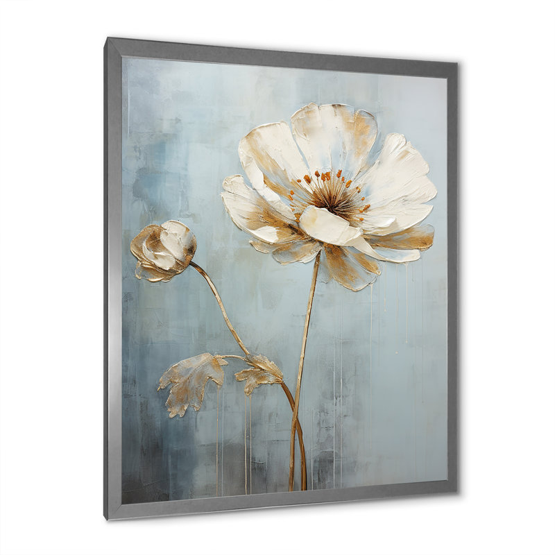 «Burst Of Ranunculus Beauty III», reproduction sur toile, Cadre photo argenté, H 32 po x l 16 po x P 1 po