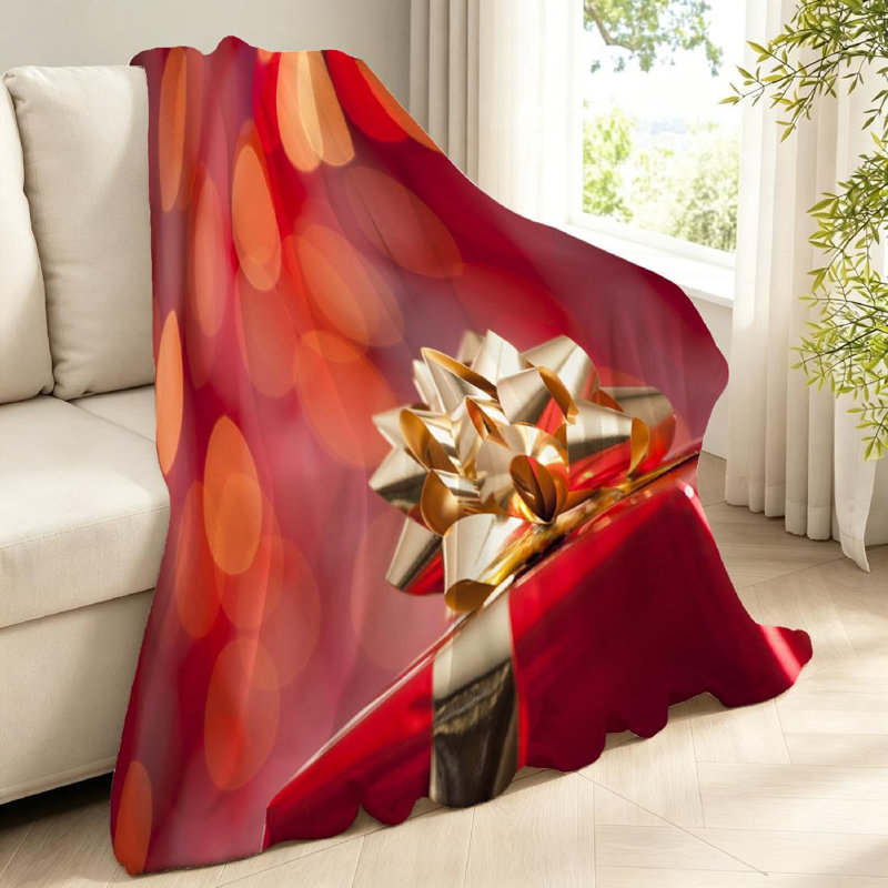 Jeté en molleton rouge ultra doux, Jeté 40 po x 50 po