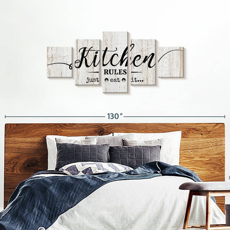 Plaque de cuisine 5 pièces, H 36 po x l 80 po x P 1,25 po