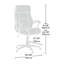Chaise de bureau en cuir Treyce