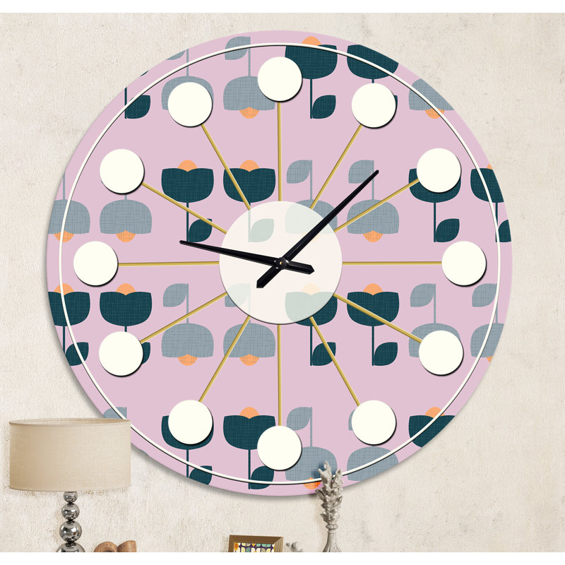 Horloge murale rétro Mid-Century, Moyenne
