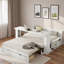 Lit de jour multifonctionnel avec tiroir de rangement, compartiments ouverts et table d'appoint hydraulique-963833896