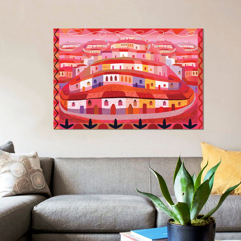 « little sonora », impression sur toile, H 26 po x l 40 po x P 1,5 po, Toile tendue, Pas de tapis