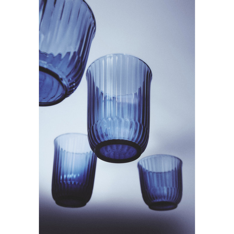 Royal Copenhagen Waves Glass, Blue, Set of 2, 7