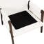 Fauteuil d'appoint en velours blanc - Construction pour le salon, la chambre à coucher, le bureau et les espaces de design Mid-Century