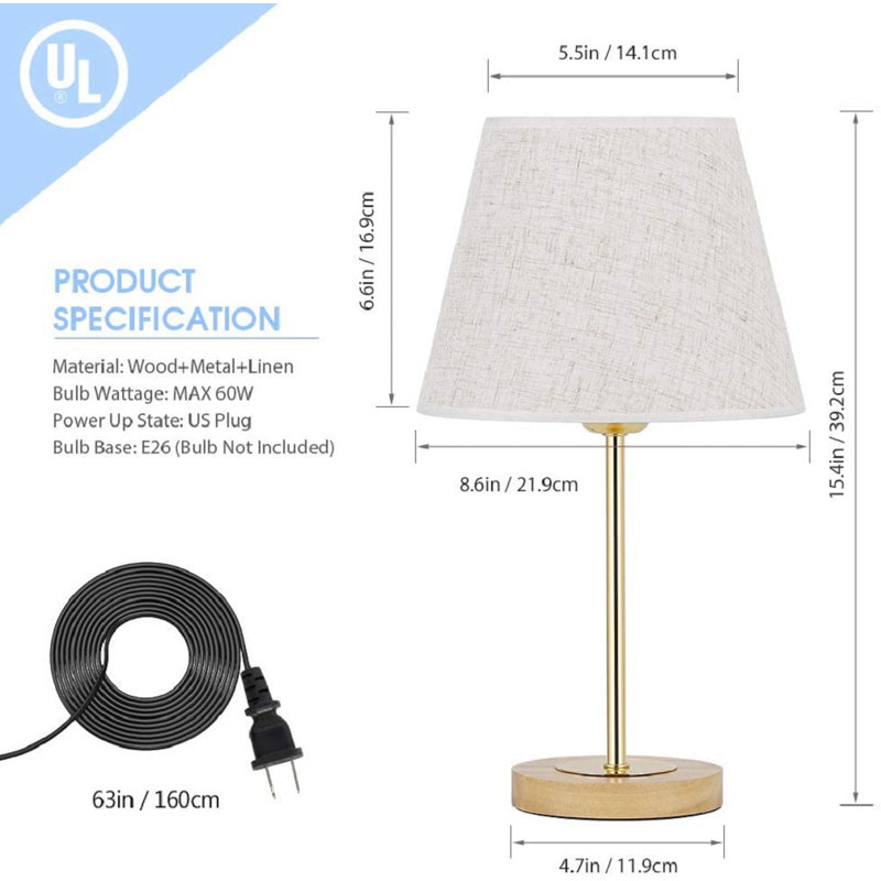 Ensemble de lampes de table 15,4 po Milbrandt, gris