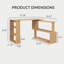 Bureau d'ordinateur pivotant à 360 degrés en forme de L avec tablettes de rangement - Bureau et poste de travail multifonctionnel en bois naturel