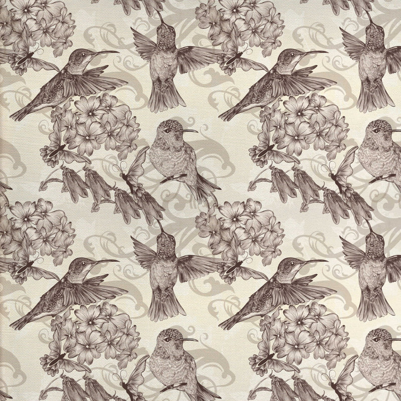 Tissu colibris, l 58 po x L 72 po