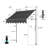 Manual Retractable Awning, Non-screw Outdoor Retractable Patio Awning, Height Adjustable Sun Shade Awning, Made Of Polyester With Uv Protection – Ideal For Any Window Or Door (gray)-109074526