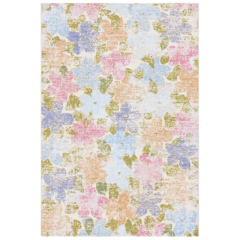 Laforet Performance Floral Indoor/Outdoor Area Rug, Rectangle 4' x 6'
