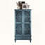 Armoire haute rustique bleu antique-304457186