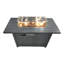 Table de foyer d'extérieur au propane en acier H 11 po x L 42 po avec couvercle