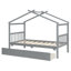 Lit simple en bois avec tiroirs, gris-158146748-158146749