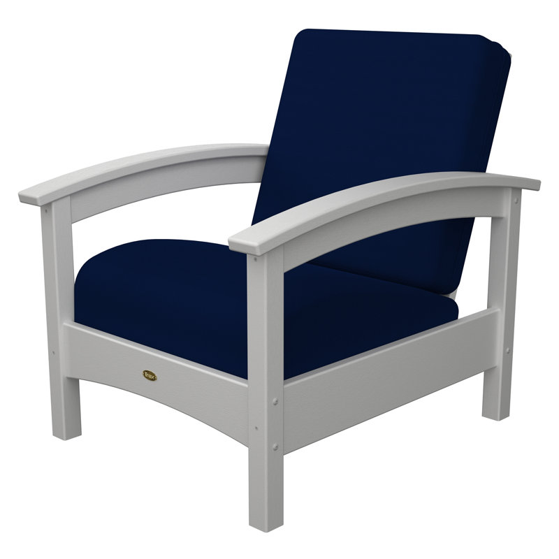 Rockport Club Chair, Classic White / Navy