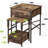 Nesting End Tables with Drawers, Stackable Small & Large Side Tables