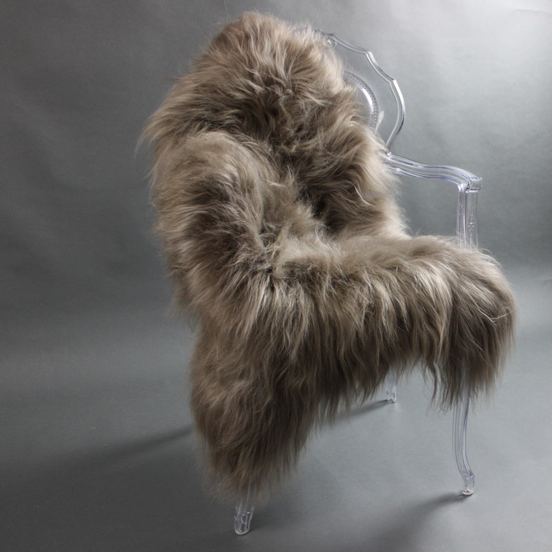 Kearney Solid Colour Sheepskin Area Rug, Novelty 65 x 95cm