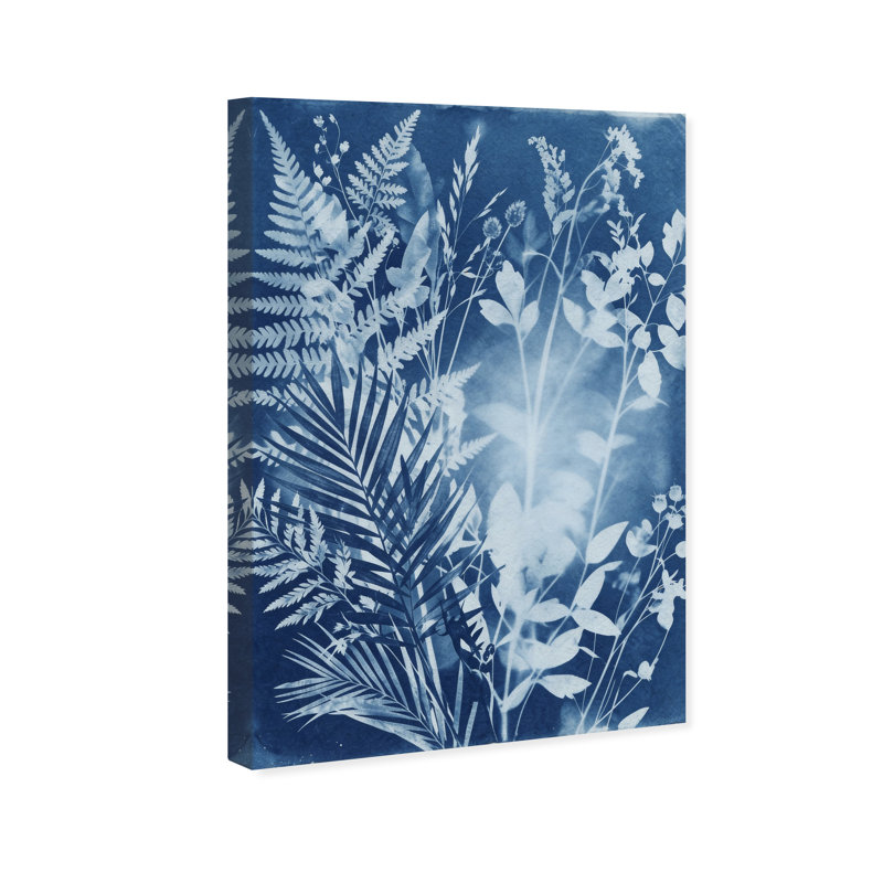 Blue Foliage II Print by Oliver Gal, 10"H x 15"W, Gallery Wrapped