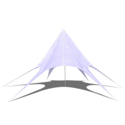 vidaXL Garden Gazebo White Oxford fabric Large Foldable Hexagonal
