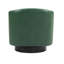 Fauteuil demi-tonneau pivotant en similicuir vert Applewold avec base en bois massif-1139469082