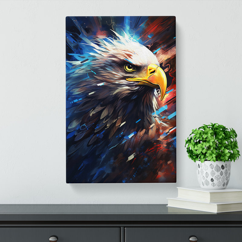 Eagle Futurism - Wrapped Canvas, 50cm H x 35cm W x 3cm D