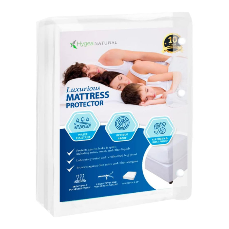 Bed Bug Proof and Water resistant Zippered Mattress Protector, King
