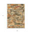 Tapis intérieur lavable abstrait cuivré et orange 9 pi x 12 pi