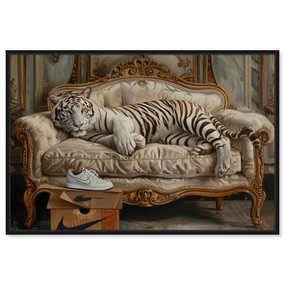 «Lounging Sneaker Tiger», art sur toile, félins par 