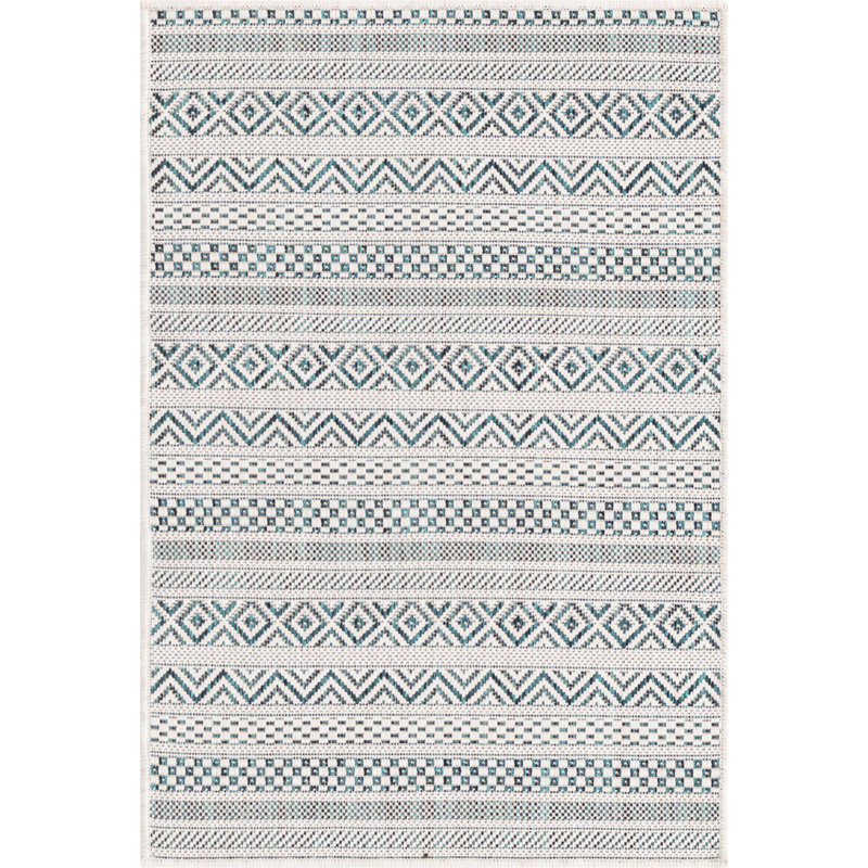 Outdoor Glimmer Area Rug Light Blue Color, Rectangle 2'2" x 3'