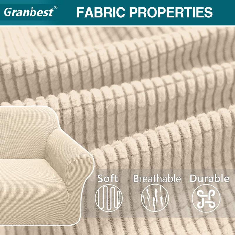 Outdoor Patio Sofa Cover, 107" H x 235" W x 104" D, White