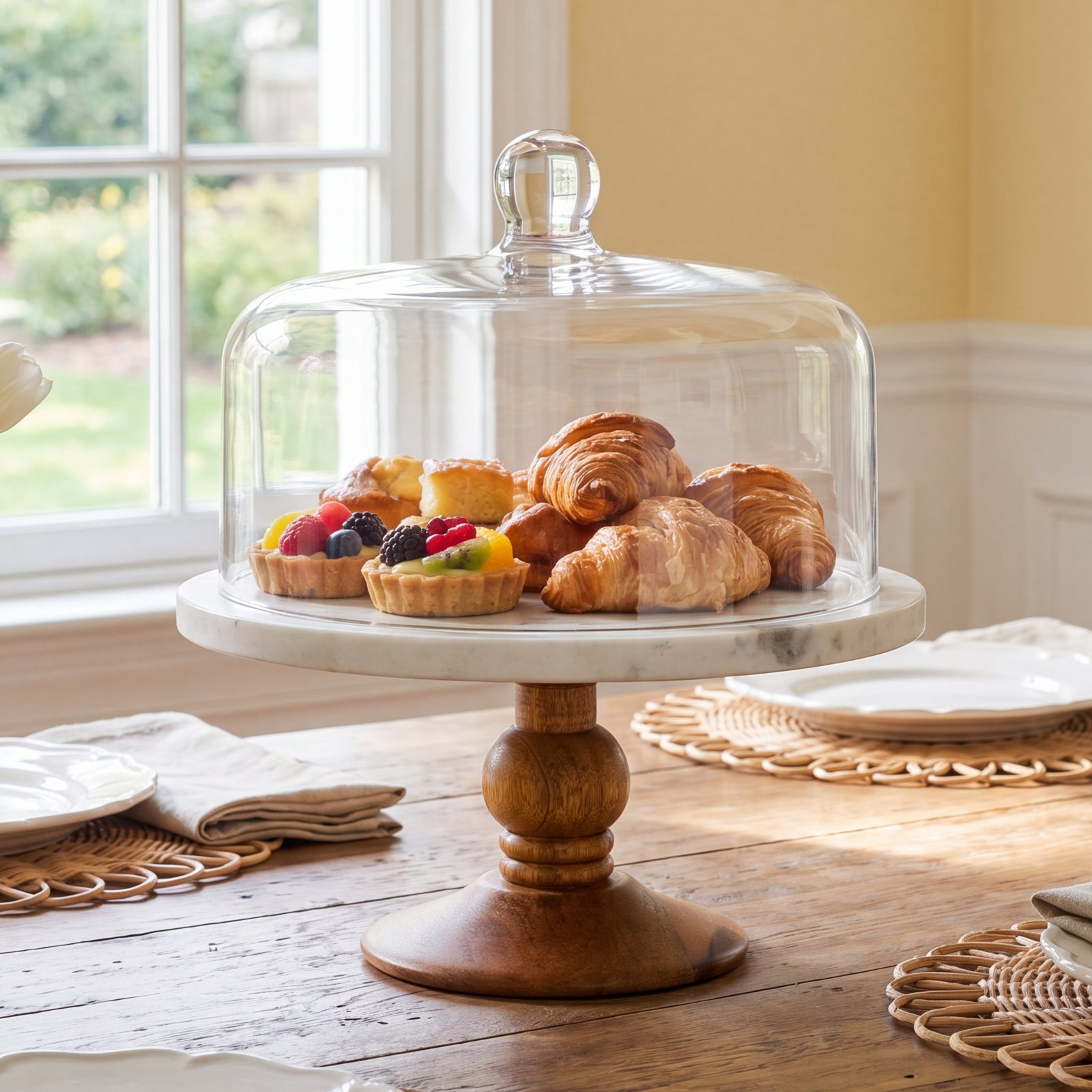 Vanderpool Wood Cake Stand