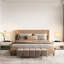 Lampe de table Marshawn avec 2 ports USB, 2 prises de courant et ampoule incluse