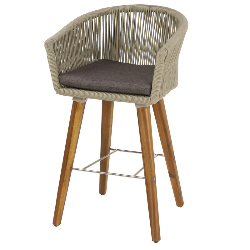 Tabouret de bar d'extérieur avec coussin Capps