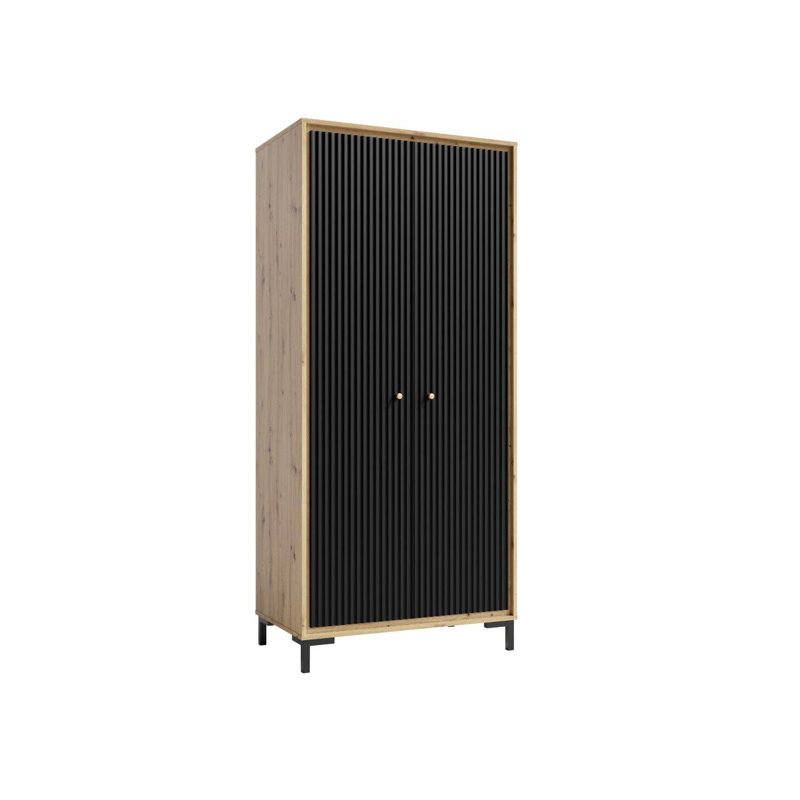 Vasilikos 2 Door Wardrobe, Black