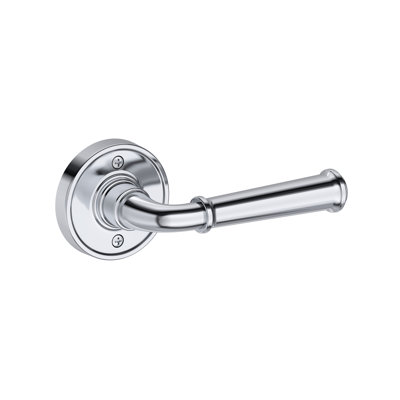 Dunsmoor Passage Lever with Recessed Round Rose in Polished Chrome