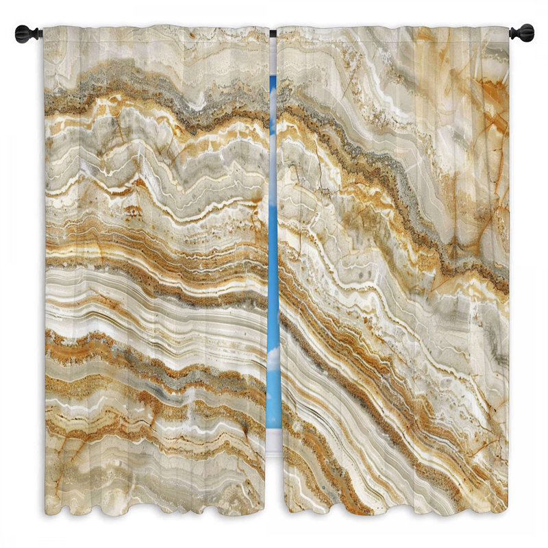 Paire de rideaux obscurcissant en polyester Kyza, L 40 po x L 52 po