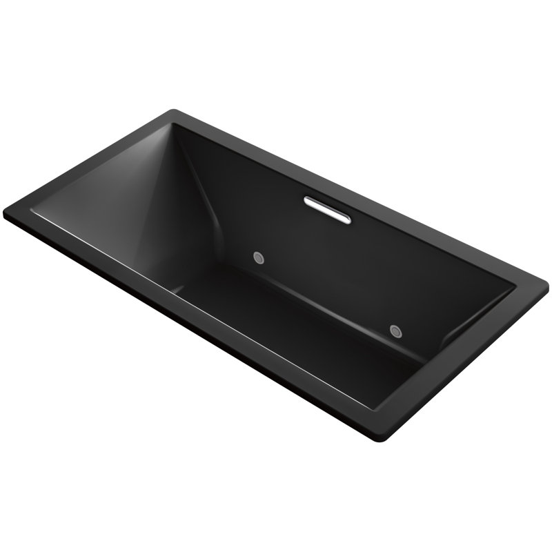 Underscore 72" x 36" Air Bathtub, Noir Noir
