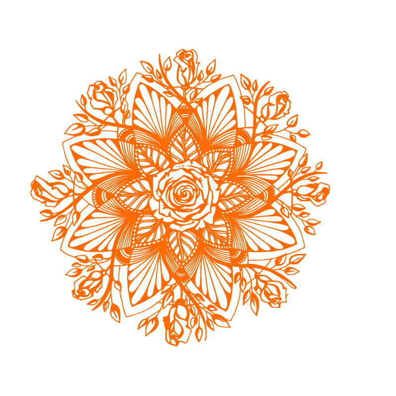 Décalcomanie murale Natazhat, Orange