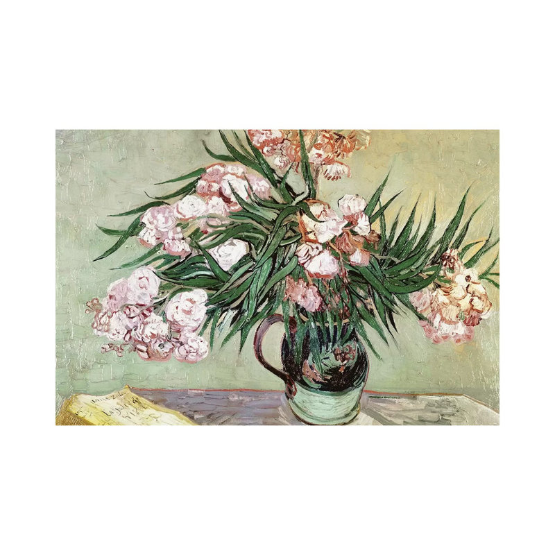 Oleanders And Books, 1888 by Vincent Van Gogh - Wrapped Canvas Gallery-Wrapped Canvas Giclée