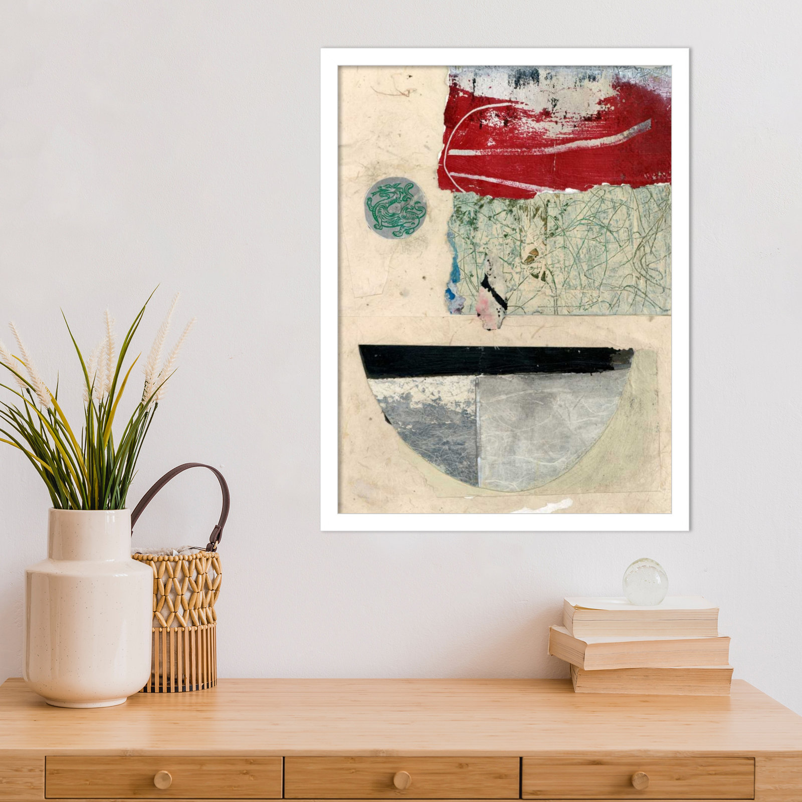 Fresno "Natural Elements No. 2" Print, 21" H x 16" W, White