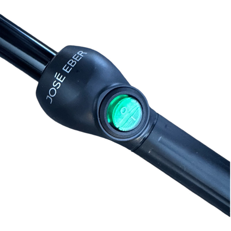 Jose Eber: Clipless Curling Iron .75" (19mm) - Black - Professional Tourmaline Ceramic Barrel, Wand Styling Tool, Ion Technology, Heat Resistant Glove