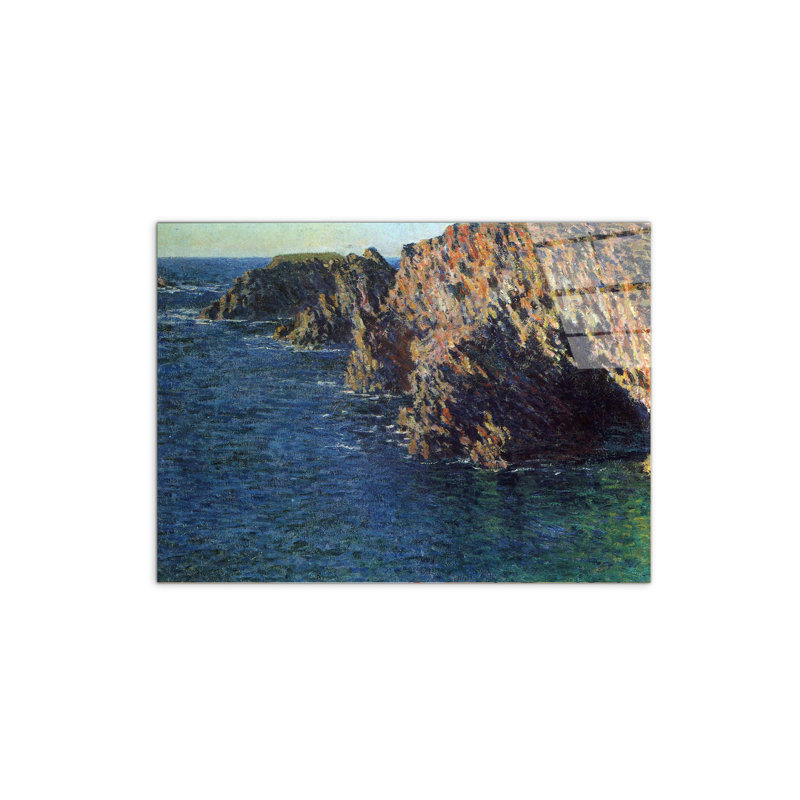 Port-Domois by Monet Claude 57cm H X 76cm W CrystalArt Material Acrylic Glass Effect, Frameless Panel Lightweight Ready to Hang
