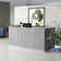 Cason Rectangle Solid Wood Reception Desk with Filing Cabinet