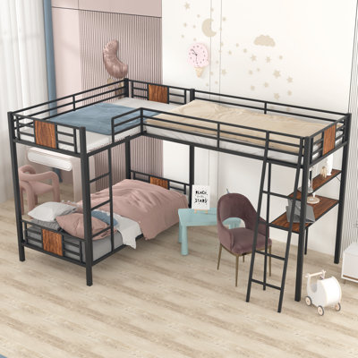 Rexdale Kids Twin Over Twin Bunk Bed