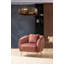 Élégant fauteuil à oreilles, revêtement rose, 27,6 po x 32,3 po x 32,3 po | Structure et panneau en bois de hêtre, tissu 100% polyester, mousse grise douce et coussins en plumes | Pieds élégants en métal doré, parfaits pour une décoration intér